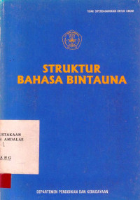 Struktur Bahasa Bintauna / Pusat Pembinaan Dan Pengembangan Bahasa