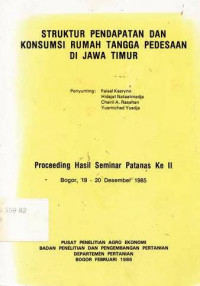 Struktur Pendapatan Dan Konsumsi Rumah Tangga Pedesaan Di Jawa Timur