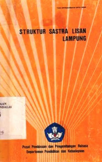 STRUKTUR Sastra Lisan Lampung