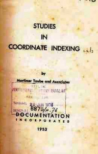 Studies In Coordinate Indexing