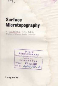 Surface microtopography