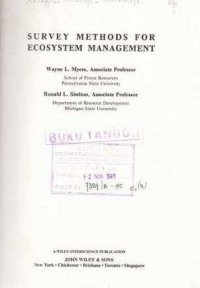 Survey Methods For Ecosystem Management