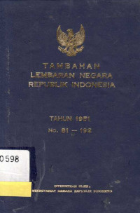 Tambahan Lembaran Negara Republik Indonesia Tahun 1951 No. 81- 192