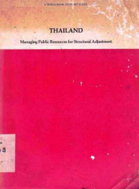 Thailand Managing Public Resources For Structural Adjusment