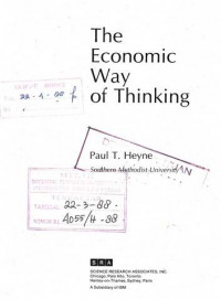 The Economic Way of Thinking