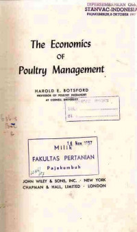 The Economics of Poultry Manajement