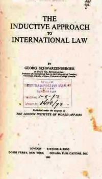 The Inductive Approach to International Law