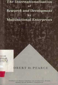 The Internationalisation of research and development by multinational enterprises