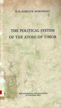 The Political System of The Atoni of Timor