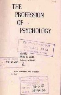 THE PROFESSION of Psychology