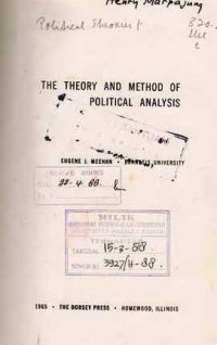 The Theory and Method of Political Analysis