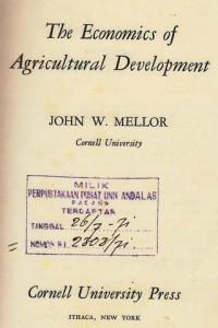 The economics of agricultural development