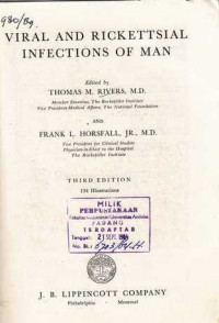 VIRAL And Rickettsial Infections Of Man