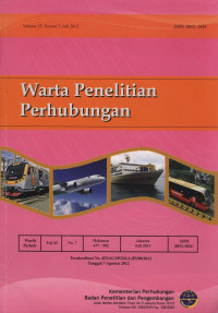 Warta Penelitian Perhubungan. 7 artikel Vol. 25 N0. 7. Juli 2013