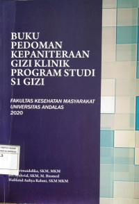 Buku Pedoman Kepaniteraan Gizi Klinik Program Studi S1 Gizi