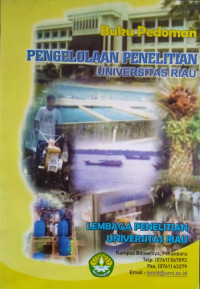 Buku Pedoman Pengelolaan Penelitian Universitas Riau