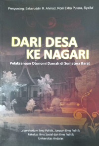 Dari Desa Ke Nagari