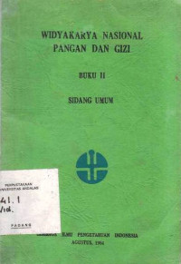 Widyakarya Nasional Pangan DAn Gizi Buku II Sidang Umum