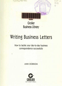 Glolier Business Library Writing Business Letters