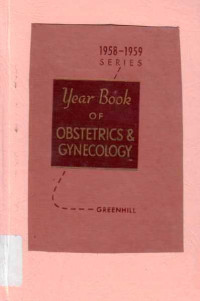 1958-1959 Series Year Book of Obstetrics and Gynecology