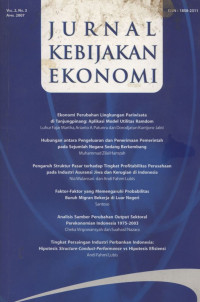 Jurnal Kebijakan Ekonomi 6 artikel Vol. 2 No. 3, April 2007