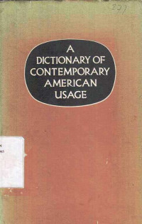 A Dictionary of Contemporary American Usage