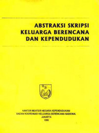 Abstraksi Skripsi Keluarga Berencana dan Kependudukan