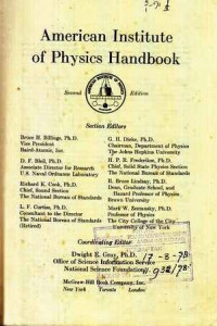 American Institute of Physics Handbook