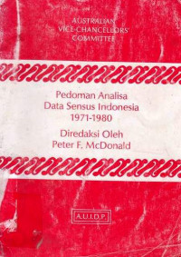 Pedoman Analisa Data Sensus Indonesia 1971-1980