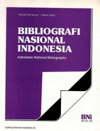 Bibliografi Nasional Indonesia, Indonesian National Bibliography, Volume 50 Nomor 1 Maret 2002