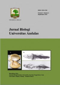 Jurnal Biologi Universitas Andalas : Vol 7 No 2 (2019)