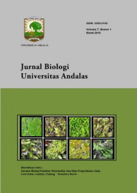 Jurnal Biologi Universitas Andalas : Vol 7 No 1 (2019)