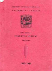 Buku Pedoman Fakultas Hukum Program SI