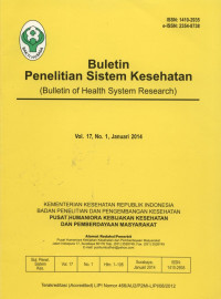 Buletin Penelitian Sistem Kesehatan 12 artikel Vol. 17 No. 1, Januari 2014