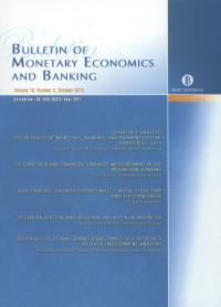 Bulletin Of Monetary  Economics And Banking 5 articel  Vol. 16 No. 2,  Oktober 2013