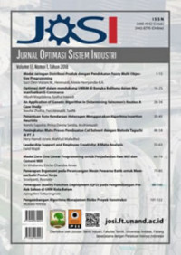 Jurnal Optimasi Sistem Industri : Vol 17, No 1 (2018)