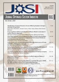 Jurnal Optimasi Sistem Industri Unand : Vol 20, No 2 (2021)