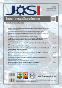 Jurnal Optimasi Sistem Industri Unand : Vol 19, No 1 (2020)