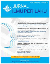 Jurnal Ilmu Perilaku Unand : Vol 5, No 1 (2021)