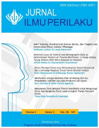 Jurnal Ilmu Perilaku Unand : Vol 4, No 2 (2020)