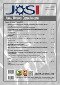 Jurnal Optimasi Sistem Industri Unand: Vol 18, No 1 (2019)