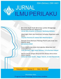 Jurnal Ilmu Perilaku Unand : Vol 3, No 2 (2019)