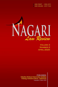 Nagari Law Review Universitas Andalas : Vol 3, No 2 (2020)