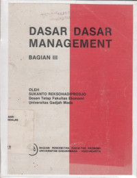 Dasar-Dasar Management