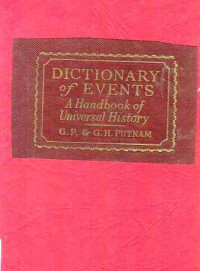 Dictionary of Events A Handbook of Universal History