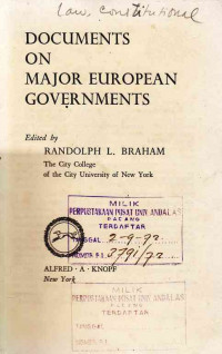 Documents On Major European Governments