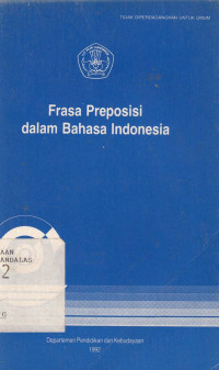 Frasa Preposisi Dalam Bahasa Indonesia / Hans Lapoliwa