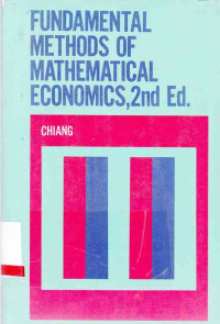 Fundamental Methods Of Mathematical Economics