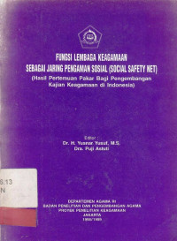 Fungsi lembaga keagamaan sebagai jaring pengaman sosial (Social Safety Net)