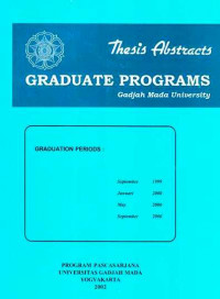 Thesis Abstracts Graduate Programs Gadjah Mada University